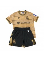 Real Sociedad Venkovní dres pro děti 2024-25 Krátký Rukáv (+ trenýrky)